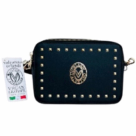 Valentino Orlandi Handbags - NWT Valentino Orlandi Black Studded Crossbody Bag